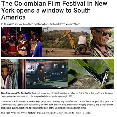 The Colombian Film Festival in New York opens a window to South America
